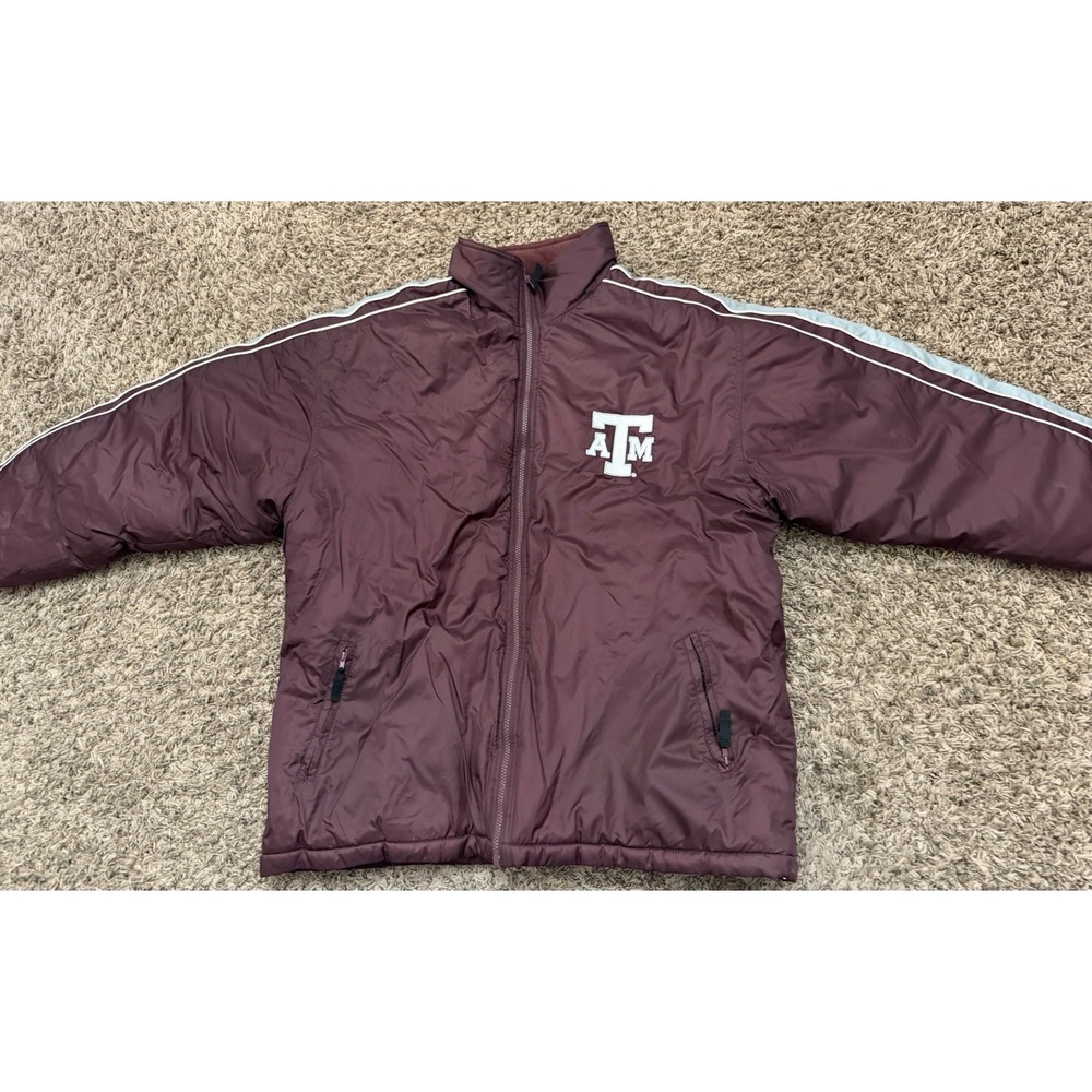 Hooded Texas A&M Aggies Genuine Stuff Collegiate Jacket Mens Size Large